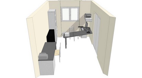 conception d'un bureau vue 3D