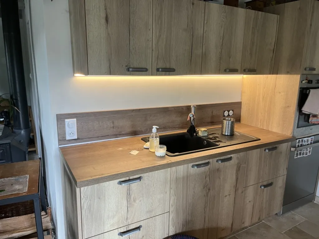 Plan évier et colonne four