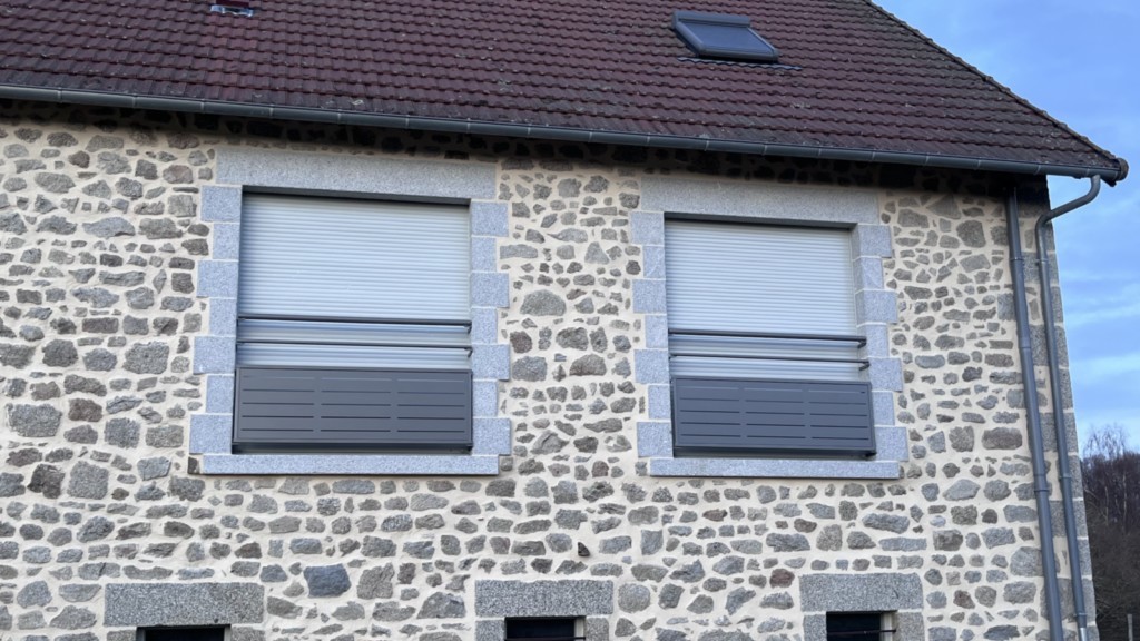 Garde corps de de baie vitrée en aluminium thermolaqué