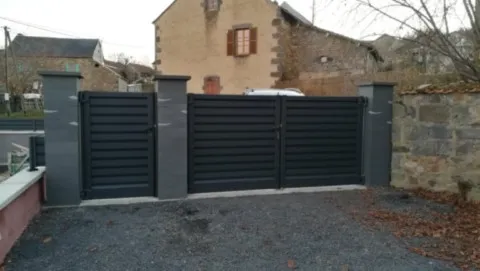 Portail et portillon aluminium thermolaqué