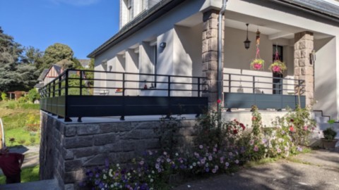 Garde corps de terrasse aluminium thermolaqué